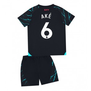 Manchester City Nathan Ake #6 Tredje trøje Børn 2023-24 Kort ærmer (+ korte bukser)